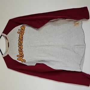 Abercromie & Fitch Vintage M Puff Spellout Jersey Retro Y2K Preppy